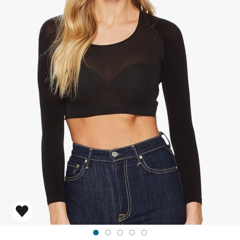 SPANX Black L/XL Longsleeve Control/Layering Top